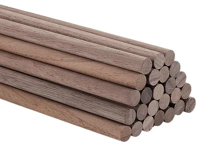 Obrázek produktu pro TRANKIELO® - 25 kusů dřevěných kolíčků z ořechového dřeva – 15 x 30 cm – Ideální pro tvoření, zpracování dřeva a projekty typu "udělej si sám"