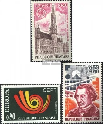 Produktbild von Briefmarken Frankreich 1973 Mi 1826-1827,1829 (kompl.Ausg.) postfrisch Europamarken