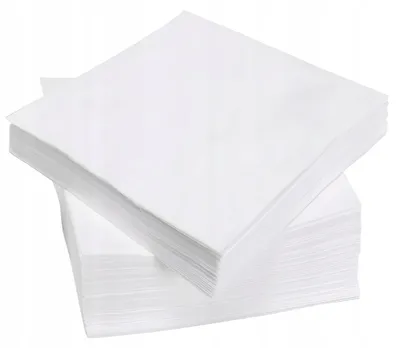 Produktbild von Papier-Servietten Weiß Gefaltet 33x33cm Zellstoff 1-lagig 300 Stück