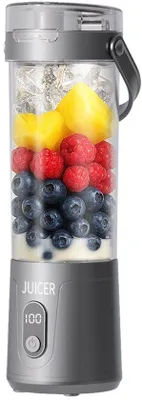 Obrázok produktu pre Prenosný mixér USB – Mini mixér na smoothie – Nabíjateľný – Vhodný na domáce použitie a na cesty – 265*83*95 mm – 600 ml – Šedá farba