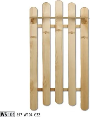 Produktbild von Garderobenpaneel Wandgarderobe Garderobe Garderobenleiste Kiefer Holz Handarbeit