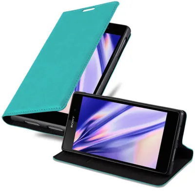 Obrázok produktu pre Cadorabo Case for Sony Xperia Z1 Protective Case in Turquoise Kryt na mobil s magnetickým zatváraním