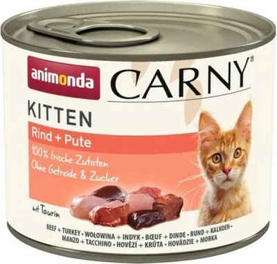 Produktbild von ANIMONDA Carny Kitten Beef with turkey - nassfutter für Katzen - 200g