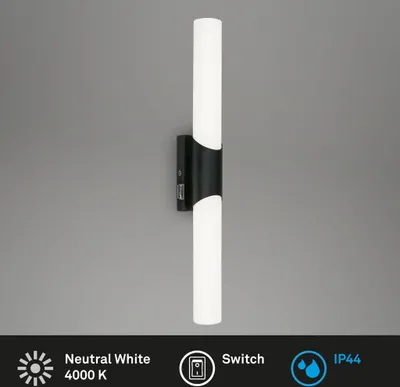 Produktbild von LED Badleuchte, schwarz, LED/11W