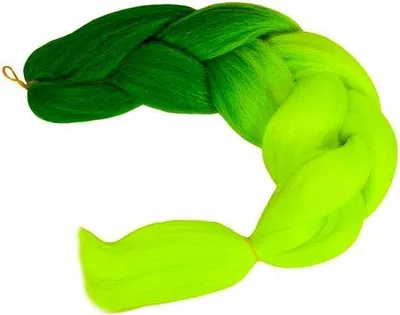Produktbild von Kunsthaar Ombre Grün / Neonzöpfe W10344