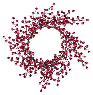 Produktbild von Dekokranz Beeren rot 40x40 cm GLOREX Tischschmuck Wanddekoration 6 3805 504