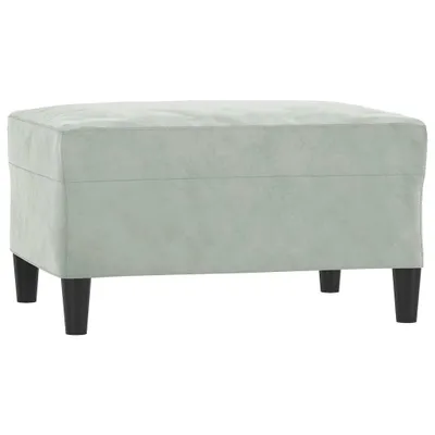 Produktbild von Fußhocker Hellgrau 70x55x41 cm Samt