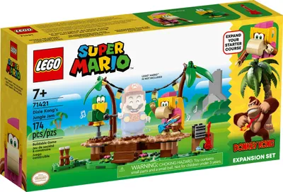 Zdjęcie produktu dla LEGO Super Mario Dżunglowy koncert Dixie Kong — zestaw rozszerzający, Zestaw do budowania, 7 lat(a), Plastik, 0 szt., 224 g
