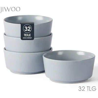 Produktbild von Schale set 32er Ø15,2cm Suppenschale Müslischale Salatschüssel Keramik Schalen für 32 Personen Schüssel Matt-Glasur Mikrowellen- und Spülmaschinenfest