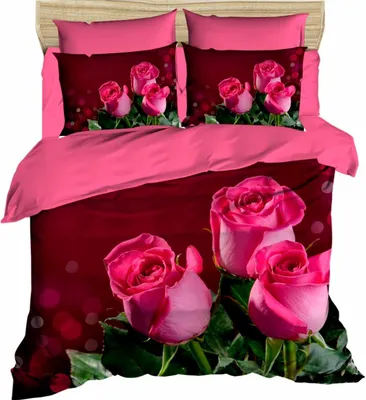 Produktbild von L'Essentiel Linge de Maison, 179, Doppel-Bettbezug-Set, 100 % POLYESTER-MICROSATIN, Rot, 200 x 220 cm