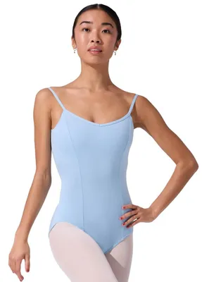 Immagine prodotto di Canottiera da ginnastica femminile Capezio, modello principessa, colore blu, taglia grande