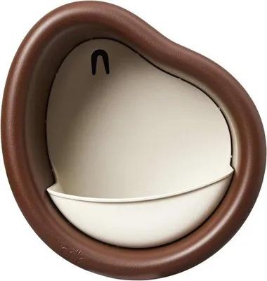 Image de Bain pour animaux avec mangeoire - Design polyvalent - 25 cm - Marron