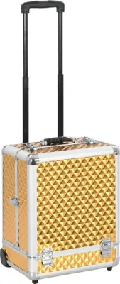 Produktbild von "2026 Promotion" Kosmetikkoffer 35×29×45 cm Golden Aluminium - Schminkkoffer CC32574
