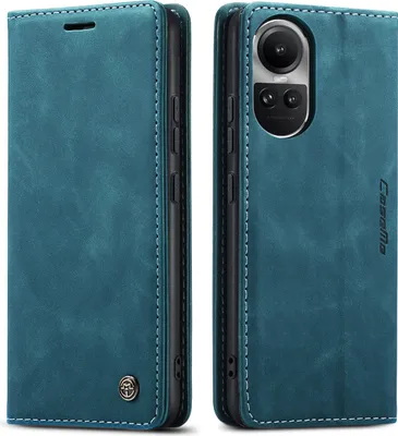 Produktbild von Oppo Reno10 Hülle, Retro Kunstledertasche mit Standfunktion Schutzhülle für Oppo Reno10 / Reno10 Pro Blau