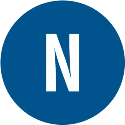 Produktbild von Dreifke® Leiterkennzeichnung, Neutralleiter - 1 Bund = 100 Stk. | Folie selbs...