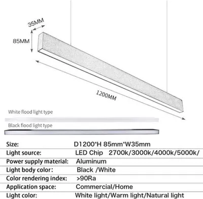 Obrázok produktu pre LED závesné svietidlo, 36W - Prírodné biele svetlo - Moderné kovové vnútorné osvetlenie - Stmívateľné