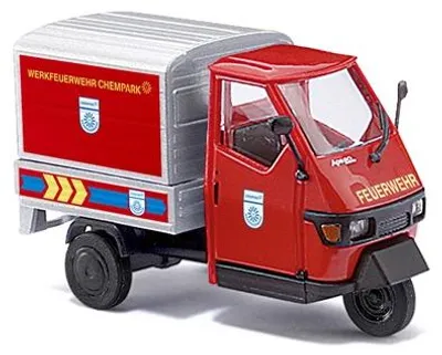 Produktbild von Busch 48449 - 1/87 Piaggio Ape 50, Werkfeuerwehr Chempark - Neu