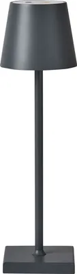 Produktbild von BELIANI Tischlampe Dunkelgrau Metall Kabellos Wiederaufladbar Akku Touch Funktion LED Dimmfunktion USB Indoor Outdoor Tischleuchte Schreibtischlampe