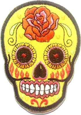 Obrázek produktu pro Skull Skeleton - záplata, nažehlovací záplata, nášivka, nášivky, nažehlovací, Velikost: 6,5 x 9,3 cm