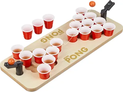 Produktbild von relaxdays Mini Beer Pong s červenými pohármi