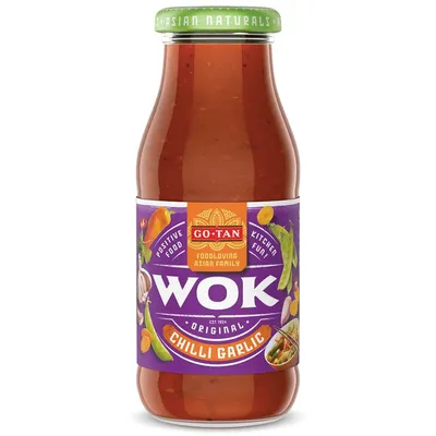 Image de GO-TAN Wok Stir-Fry Chili Garlic 240 ml – Sauce pour wok au piment et à l'ail
