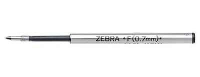 Náplň do guľôčkových pier, 0,24 mm, ZEBRA "F", čierna