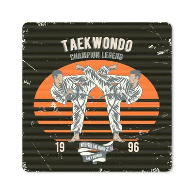 Produktbild von MuchoWow® Mauspad Mousepad Jahrgang - Sport - Taekwondo 30x30 cm - Mousepads - Maus Mat - Pad - Mausunterlage - Gaming