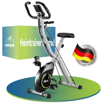 Produktbild von Magnetischer Heimtrainer X-Bike mit Kinomap & Zwift App, 145 kg Belastbarkeit, 5-fach verstellbarer Sitz, LCD-Display & Herzfrequenzsensor