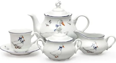 Produktbild von Thun 1794 Teeservice, Gänse, Porzellan, Konstanz, Thun, 15 d.