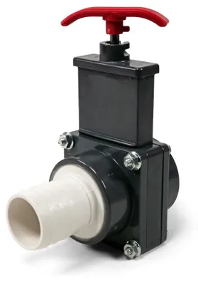 Produktbild von PVC Absperrschieber Ø 50 mm Klebemuffe + Ø 38mm Schlauchanschluss