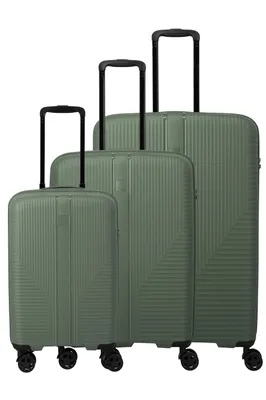 Obrázok produktu pre Kufrík Travelite AIR STRIPE 4 kolieska, veľkosť L/M, zelený