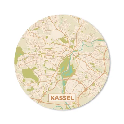 Produktbild von MuchoWow® Mauspad Mousepad Stadtplan - Kassel - Vintage - Stadtplan 40x40 cm - Mousepads - Maus Mat - Pad - Mausunterlage - Schreibtisch Accessoires
