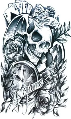 Produktbild von Oblique Unique Temporäres Tattoo Klebetattoo Tättowierung - Life is a Game