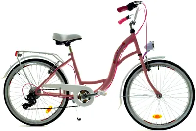 Zdjęcie produktu dla Rower Dallas City Junior 24" 6spd - Różowy z białym