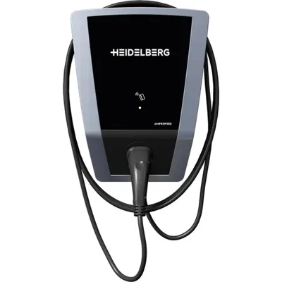 Immagine prodotto di Heidelberg AMPERFIED connect.home – Wallbox da 11 kW con cavo da 7,5 m e protezione FI integrata (RCD)