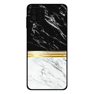 Obrázek produktu pro Smartphonica Pouzdro na mobil pro Samsung Galaxy A22 4G mramorový vzhled - zadní kryt mramorové pouzdro - Black White