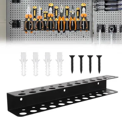 Produktbild von Famanu Wandhalterung für Schraubendreher - praktische Halterung für Werkstatt und Garage, schwarz