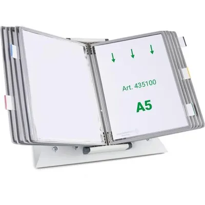 Produktbild von tarifold Sichttafelsystem 435100 DIN A5 grau mit 10 St. Sichttafeln