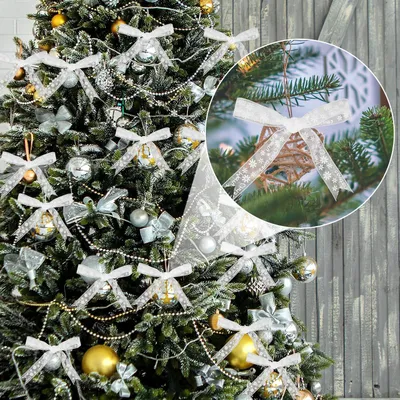 Produktbild von Weihnachtsbänder - 20 m x 2,5 cm - Rot und Weiß - Weihnachtsschneeflockenband - Weihnachtsband für Bastelarbeiten - DIY Geschenkverpackung - Weihnachtsdekoration Zubehör