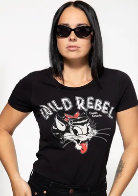 Produktbild von Queen Kerosin Wild Rebel Damen T-Shirt Grösse: L