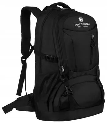 Produktbild von Peterson Trekking-Rucksack 48 l Ergonomisch Groß Geräumig Schwarz Für Reisen
