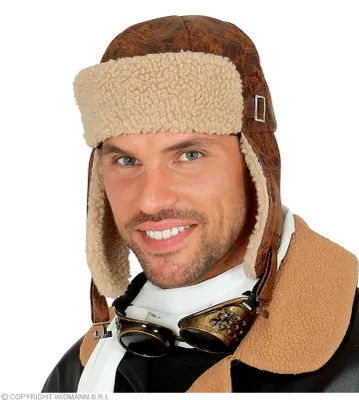 Produktbild von W WIDMANN MILANO Party Fashion - Fliegermütze, Retro Kostümzubehör, 20er Jahre, Piloten Accessoire für Karneval