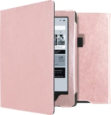 Productafbeelding van imoshion Vegan Leather Bookcase voor de Kobo Aura H2O - Rosé Goud