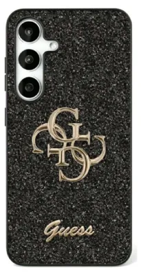 Produktbild von Guess Fixed Glitter Big 4G Metal Logo - Hülle für Samsung Galaxy S25 (Schwarz)