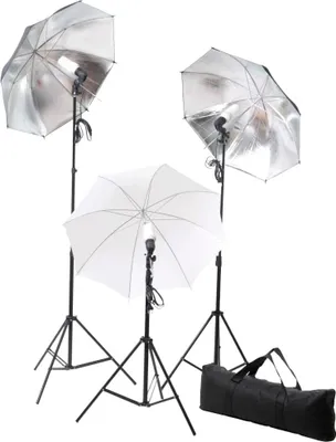 Obrázek produktu pro sada fotoateliéru vidaXL se světly, deštníky, pozadím a reflektorem