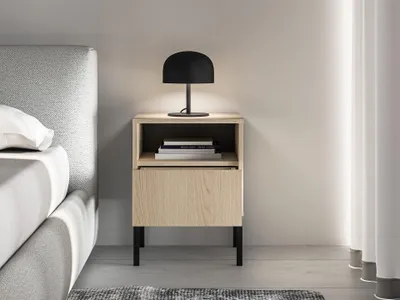 Produktbild von Nachtschrank – Nachtkonsole – Nachttisch – Beistelltisch – BARNEE 05 – Sonoma Eiche – 40 cm – Moderner Stauraum für Ihr Schlafzimmer