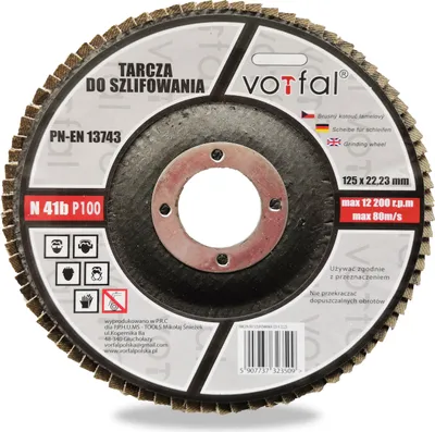 Produktbild von 10x Fächerscheiben 125 mm K100 Metall Lamellenscheiben Holz Vorfal®