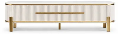 Immagine prodotto di Credenza beige moderna in legno, mobiletto per il soggiorno, mobile contenitore, armadio