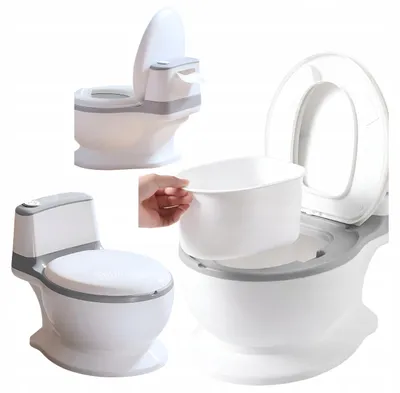 Produktbild von Ekspand | Interaktives Kinder-töpfchen - Weiß - Sitzhöhe 20 cm - Rutschfest - Toilettentraining