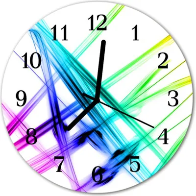 Produktbild von Glasuhr Wanduhr Küchenuhr Echt-Glas 30fi cm Abstraktes mehrfarbig